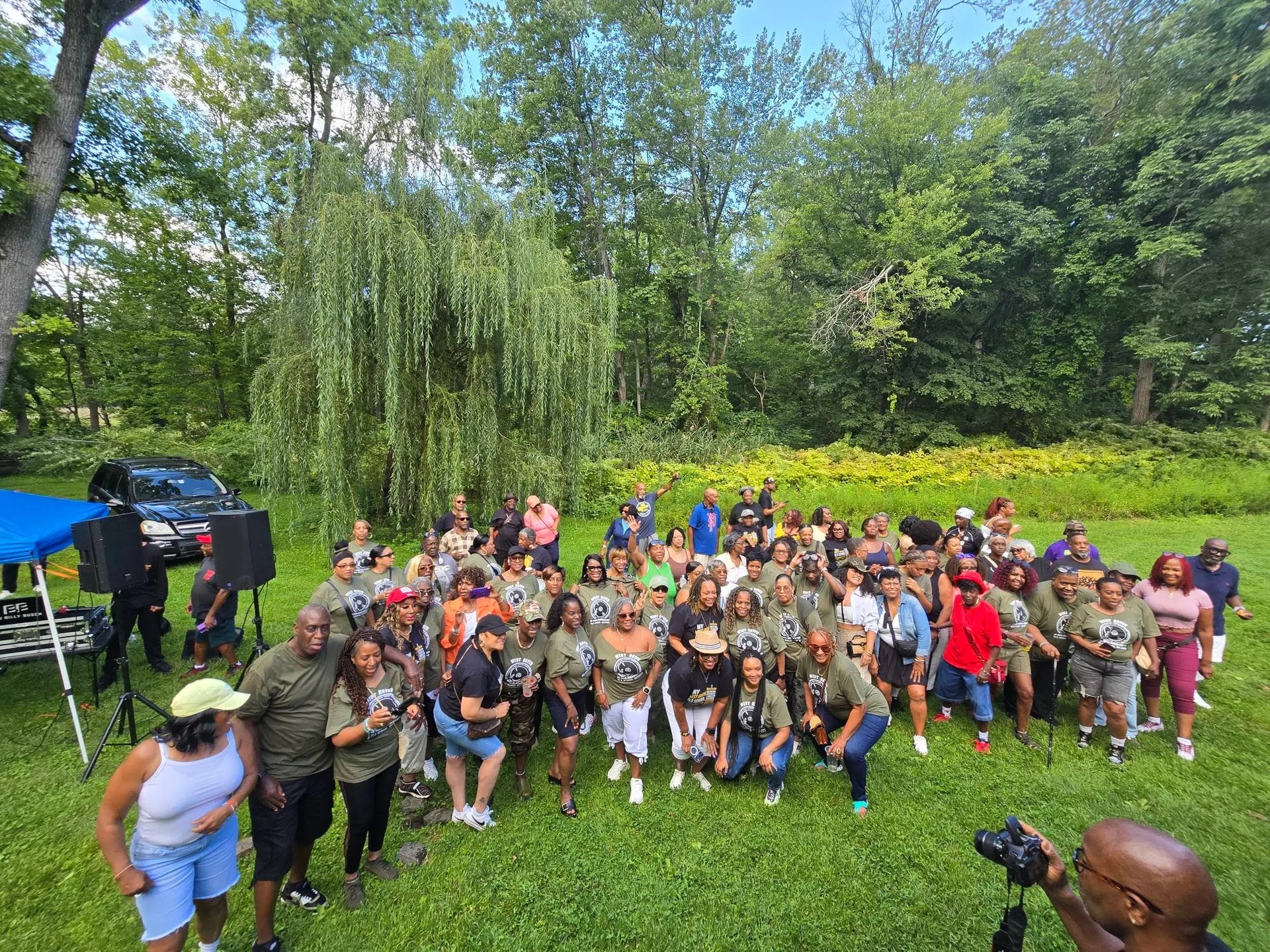 Another group shot from the 2026 West Haven Old School Reunion Cookout.
