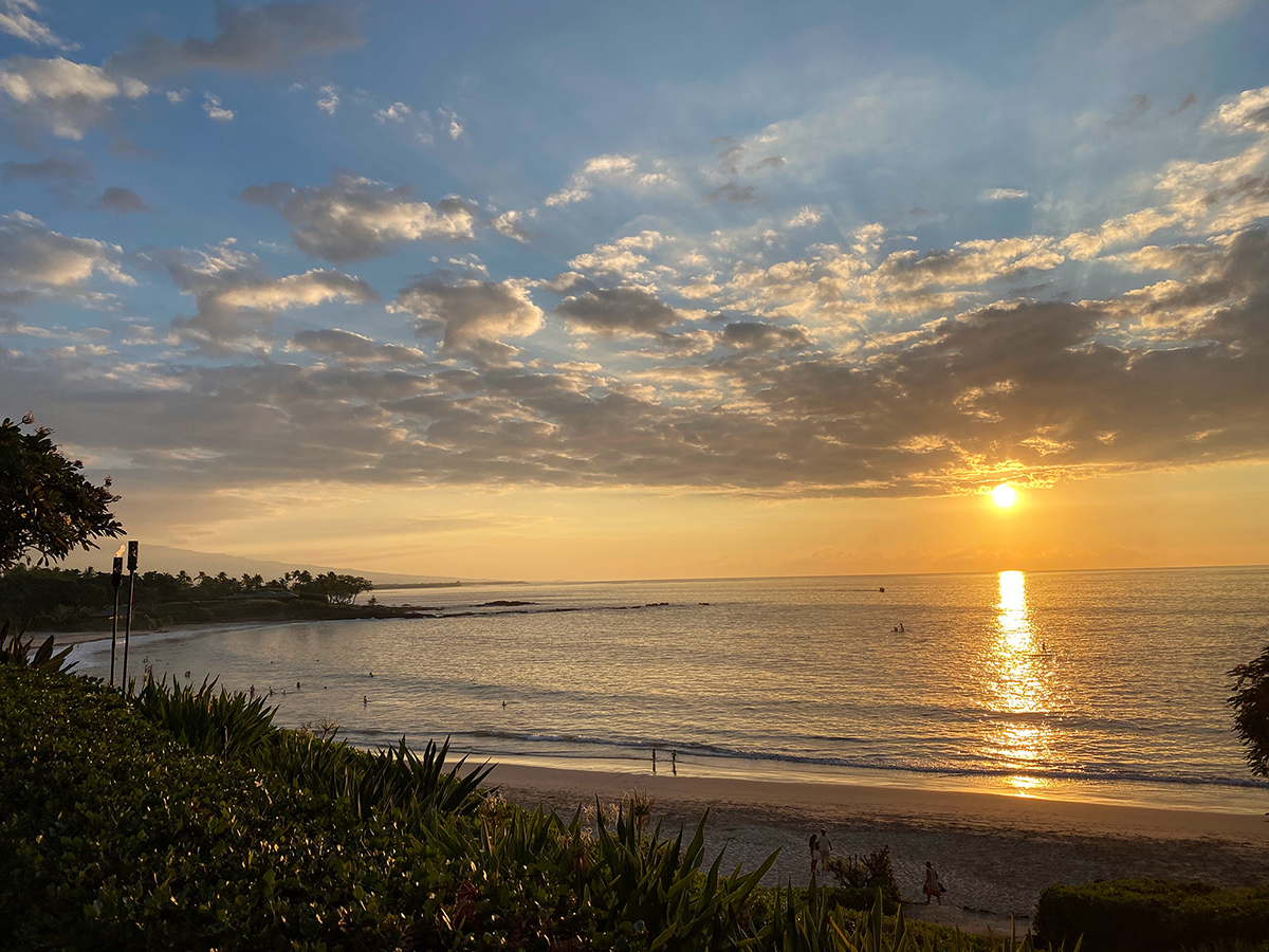 Sunset over Mauna Kea Beach on the Kohala Coast