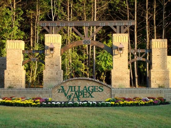 Villages of Apex neighborhood sign