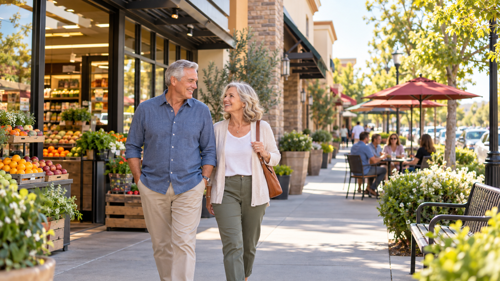 Shopping and dining in Lincoln, California, along the Lincoln Boulevard area near Sun City Lincoln Hills