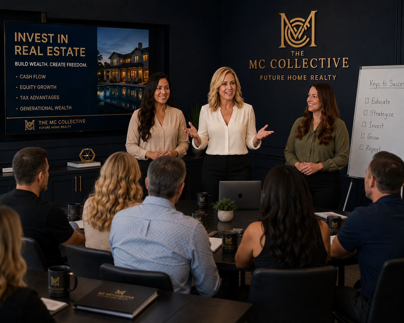 The MC Collective client reviewing documents during a Central Florida real estate transaction