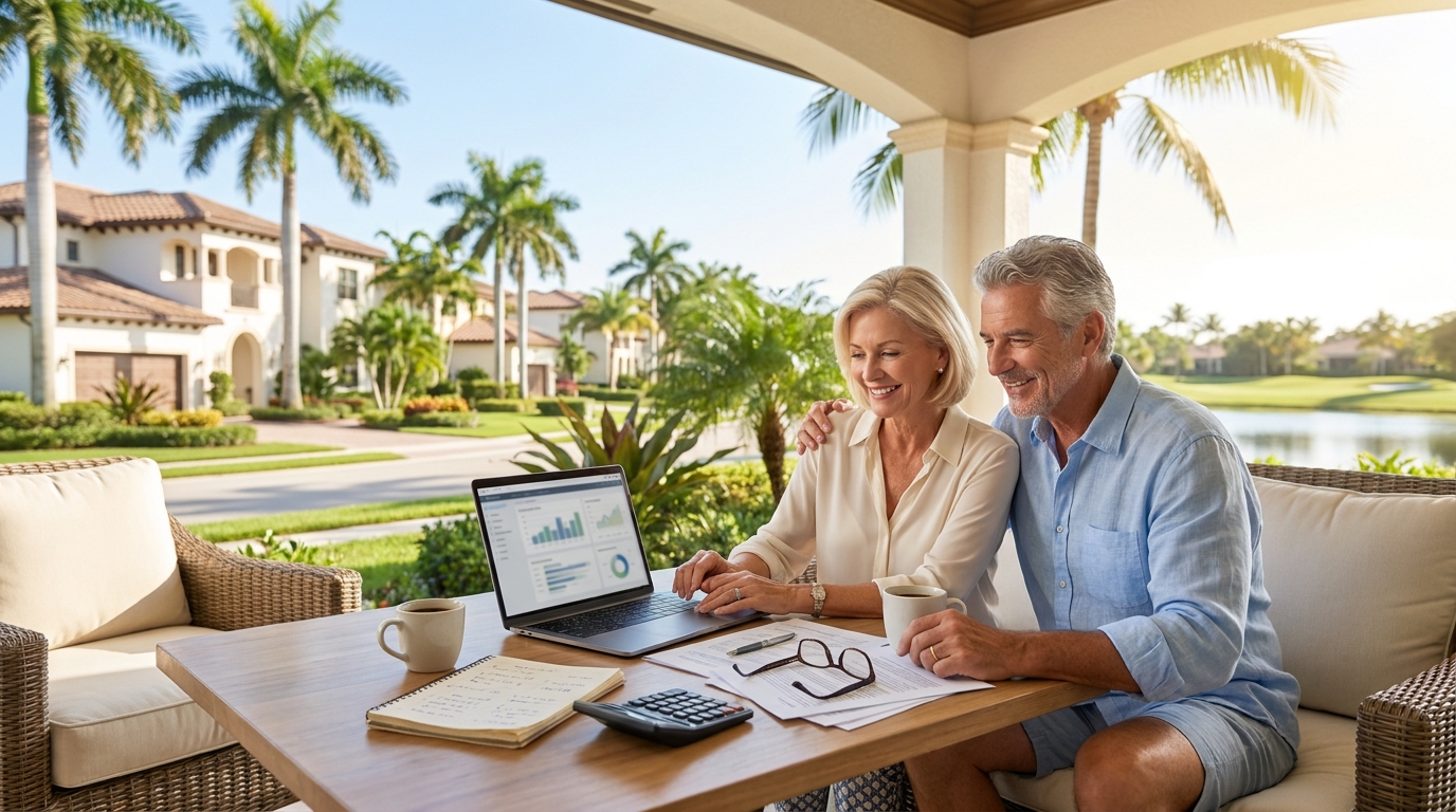 Retirees reviewing tax benefits of living in Palm Beach County.