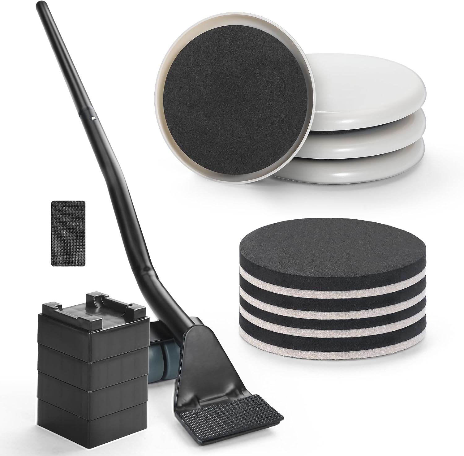 Furniture Lifter Tool + 8-Pack of 3.5" Sliders