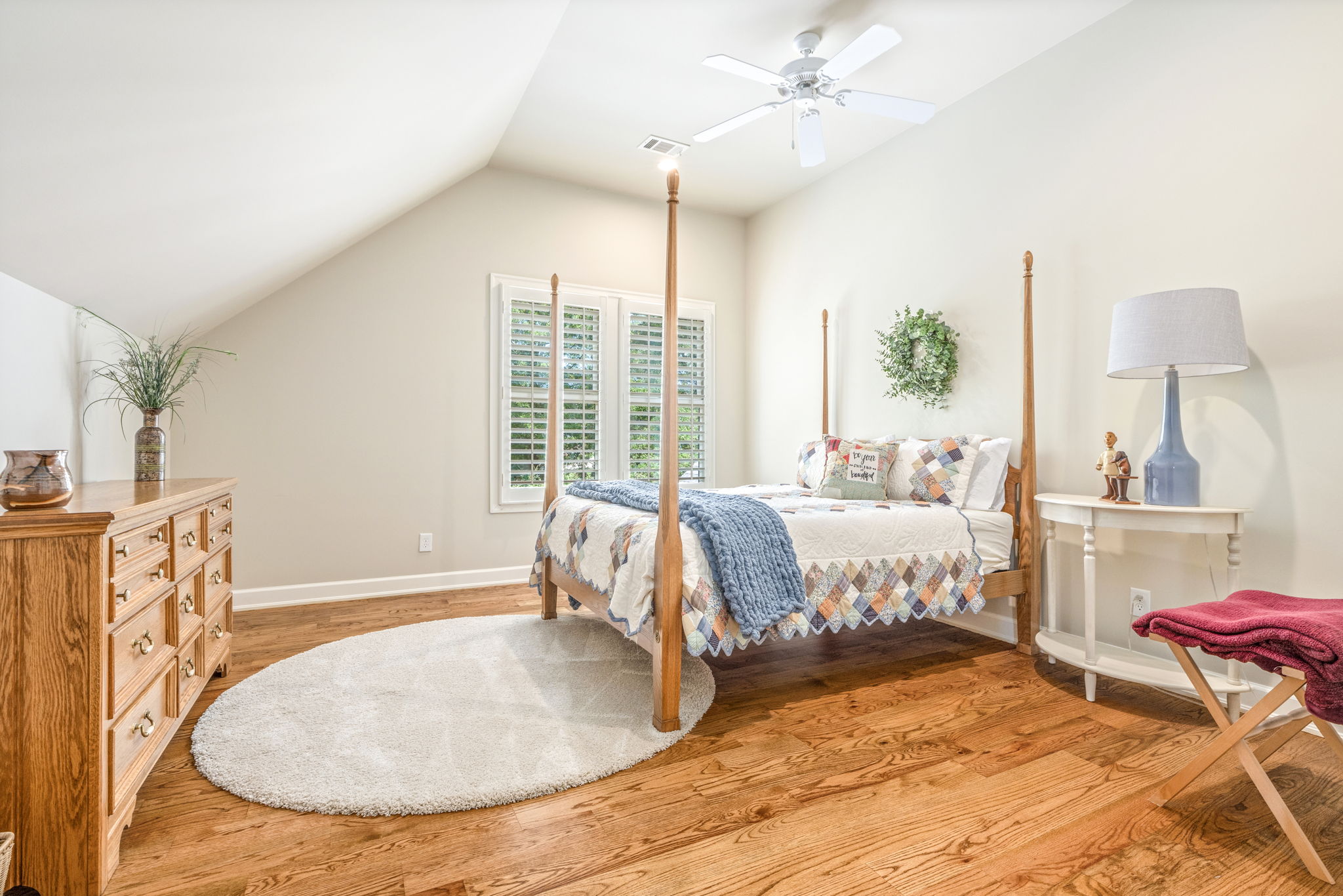 Guest bedroom with natural light