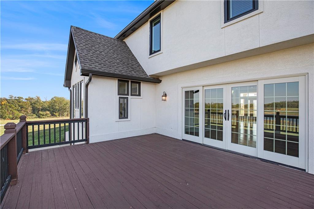 Deck overlooking 20 acres