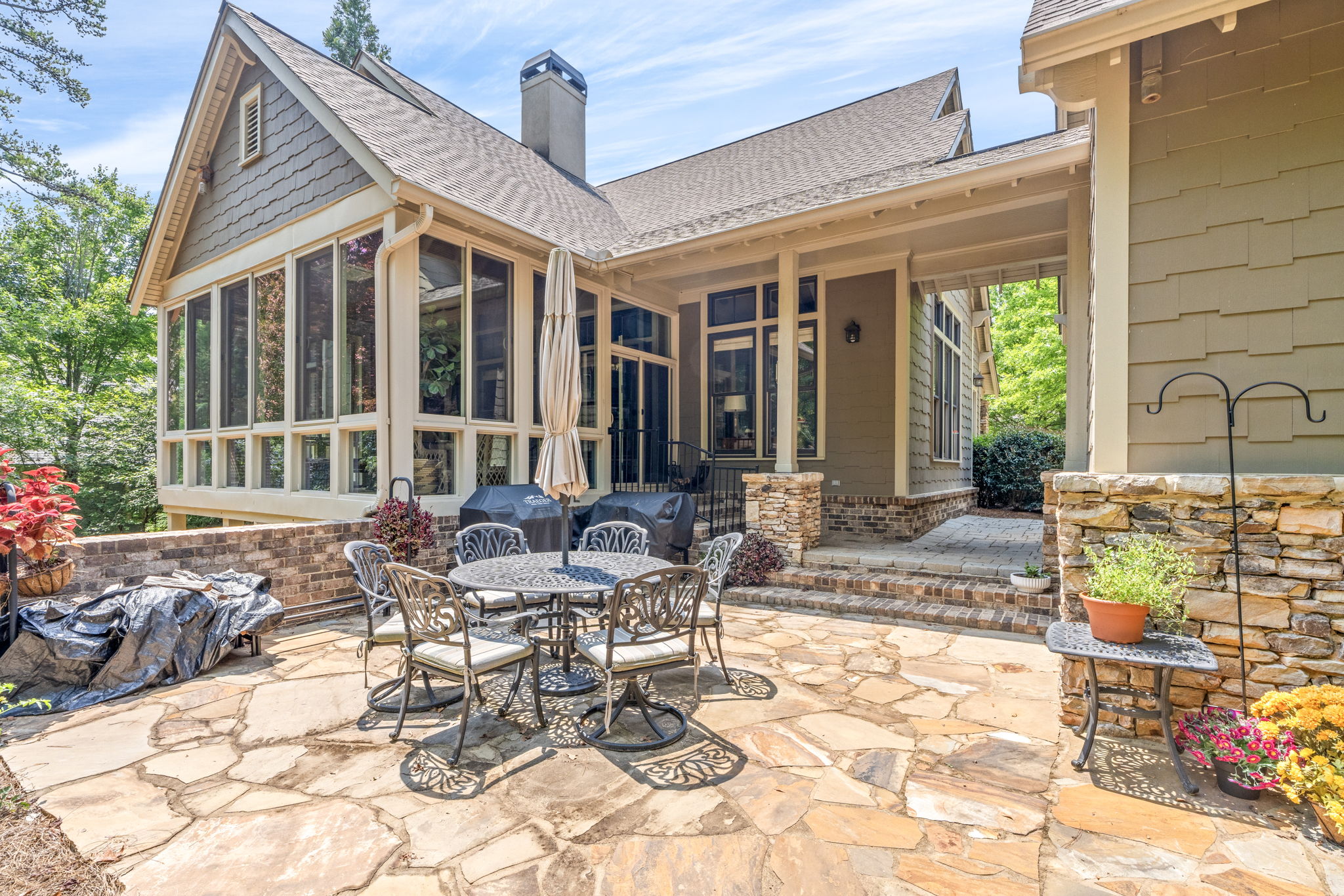 Patio with dining area
