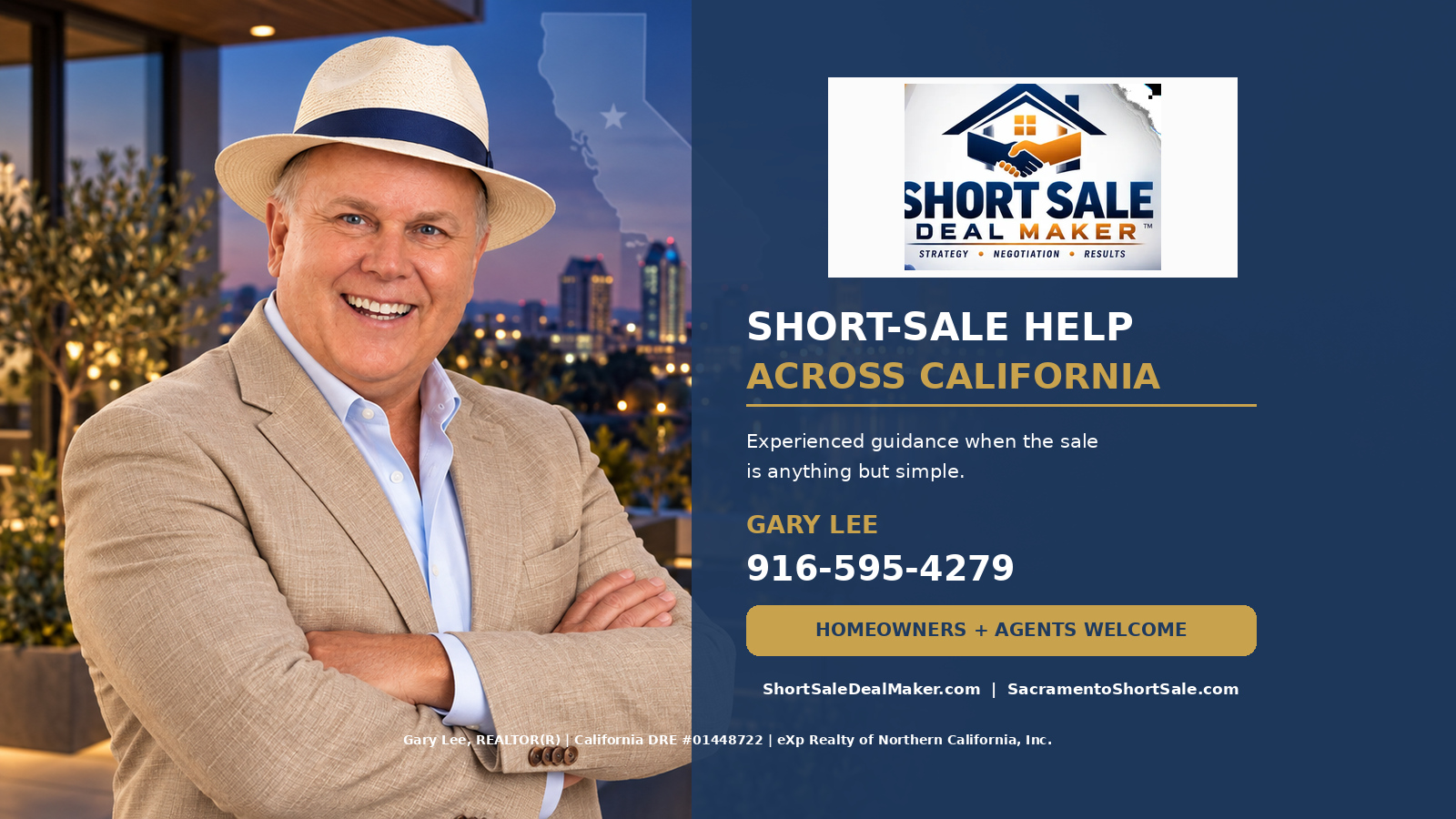 Gary Lee's statewide California short-sale graphic showing representation across California
