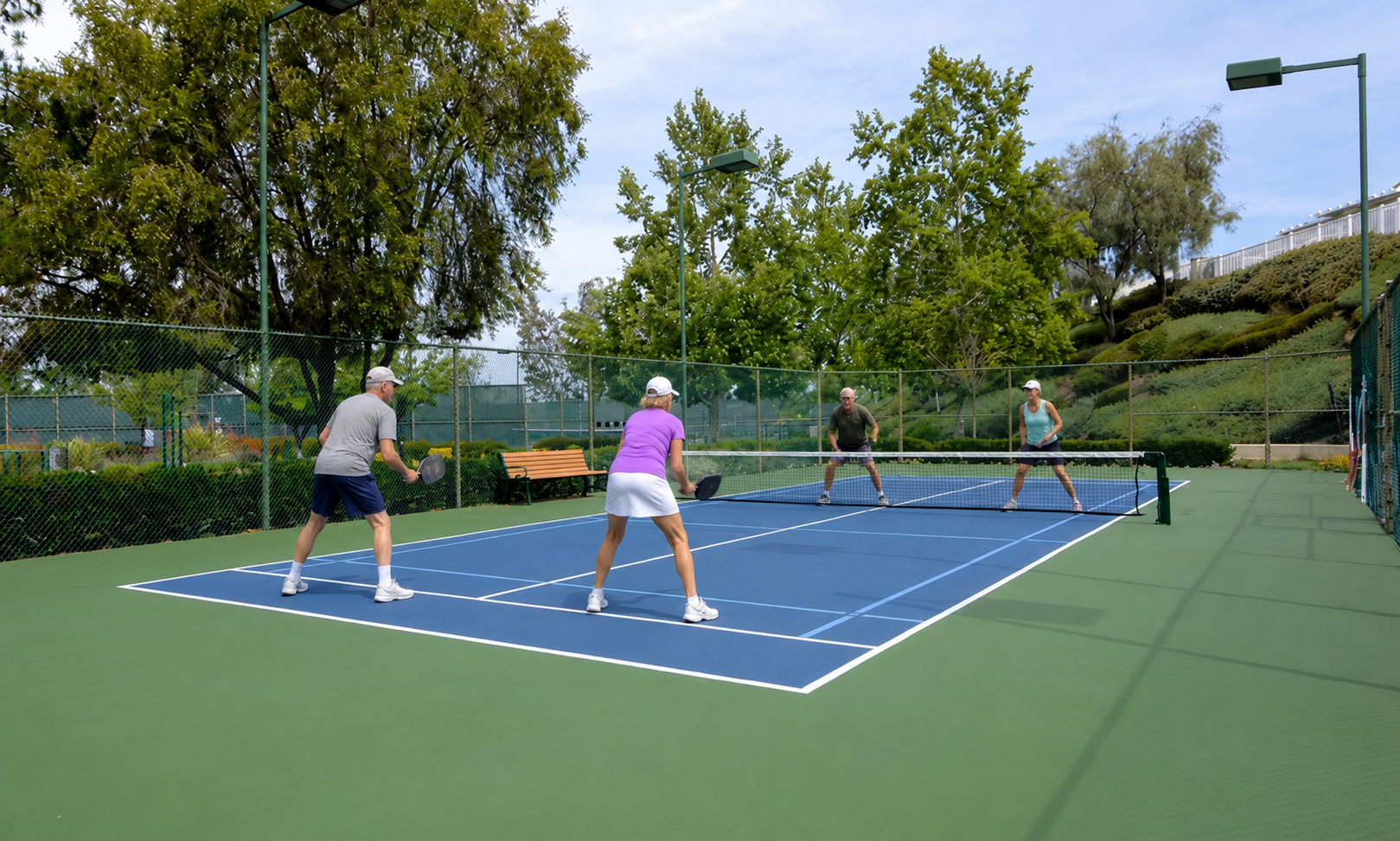 Residents playing pickleball at Four Seasons Murrieta