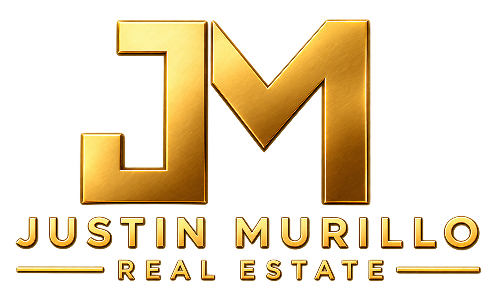 Justin Murillo Real Estate stacked gold logo