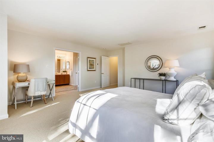 Primary bedroom at 1932 N Edison St Arlington Virginia after professional staging
