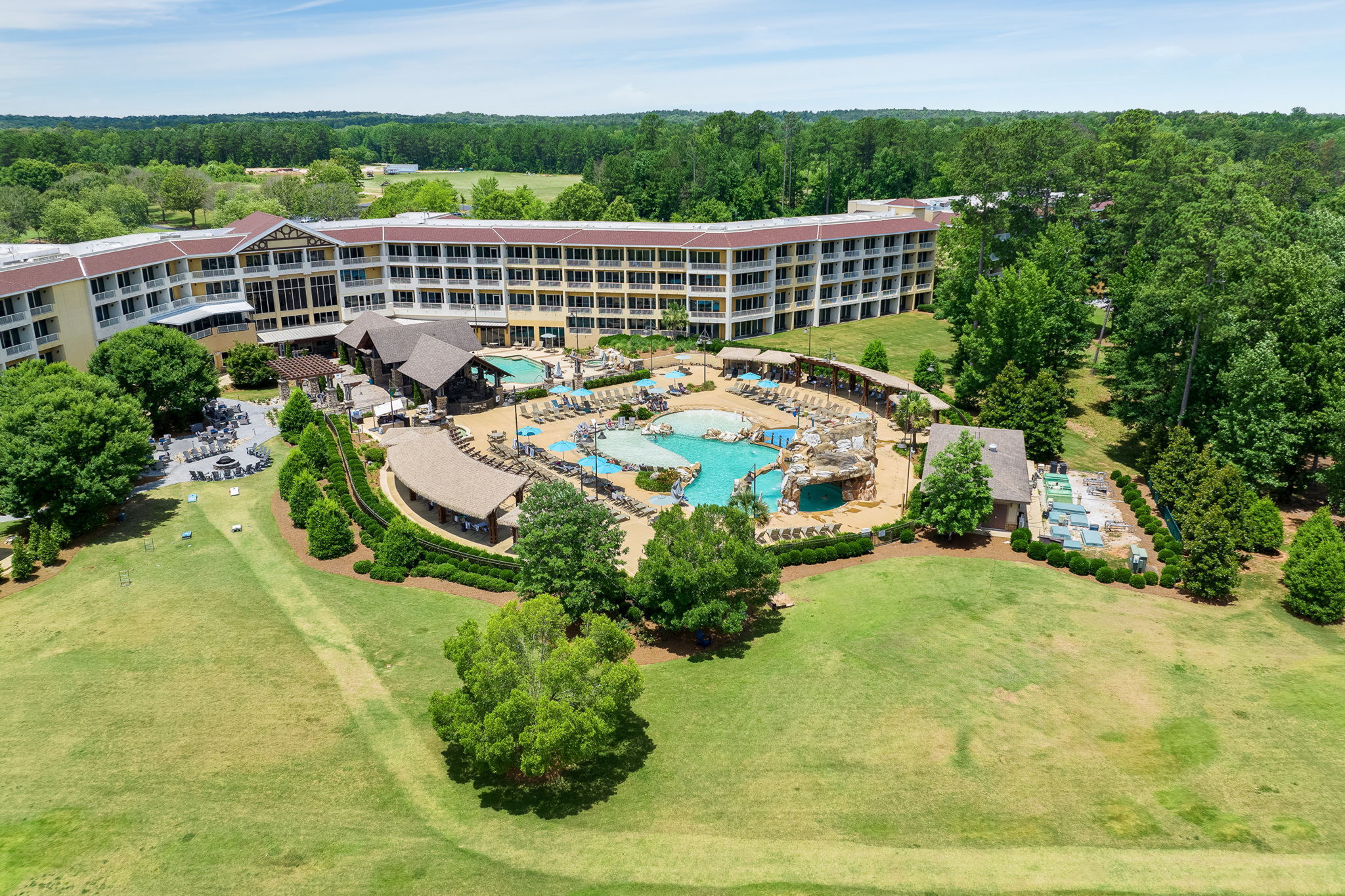 Pool and cabanas