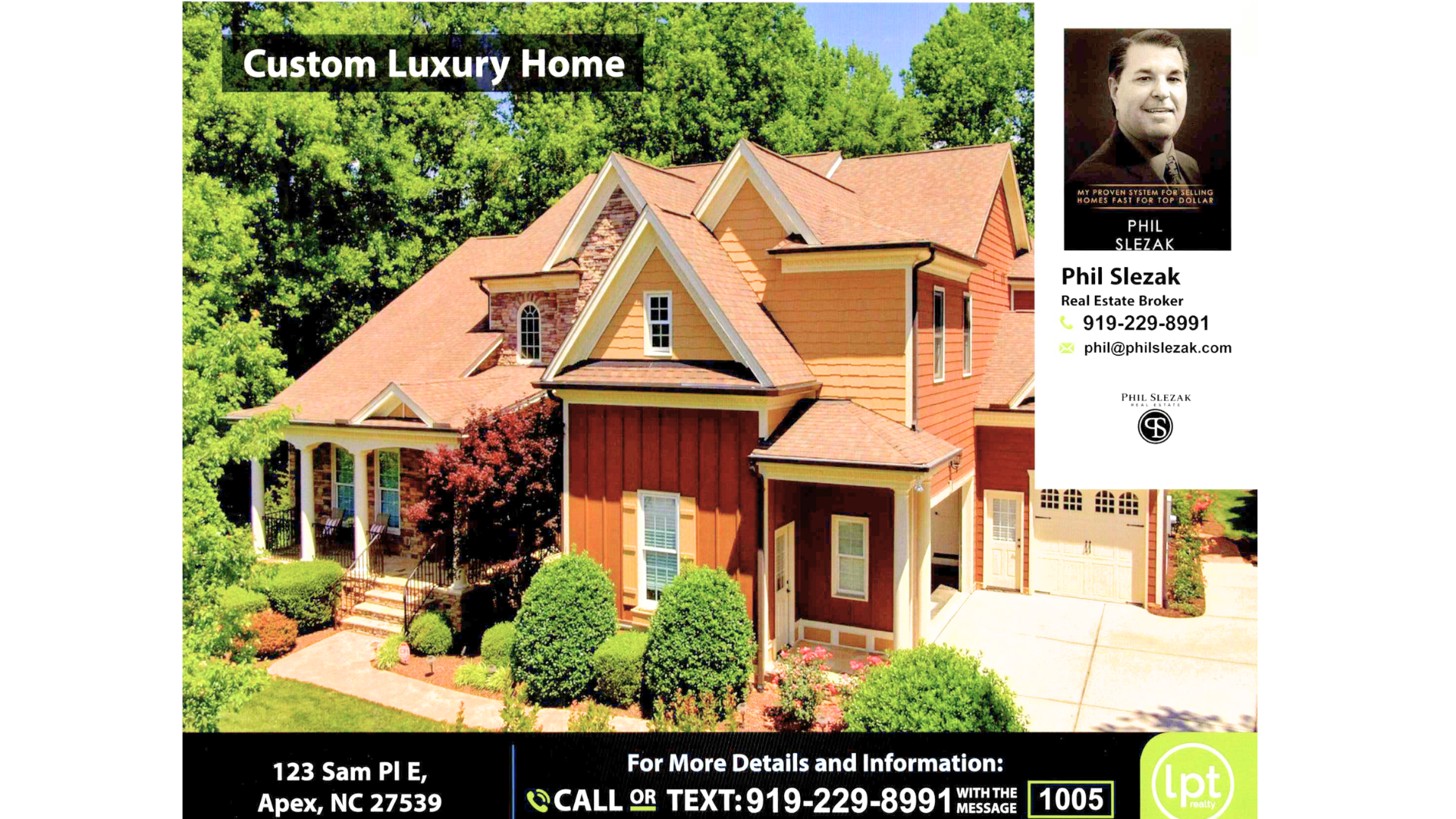 Large neighborhood flyer printed for a Sold Zero Commission listing