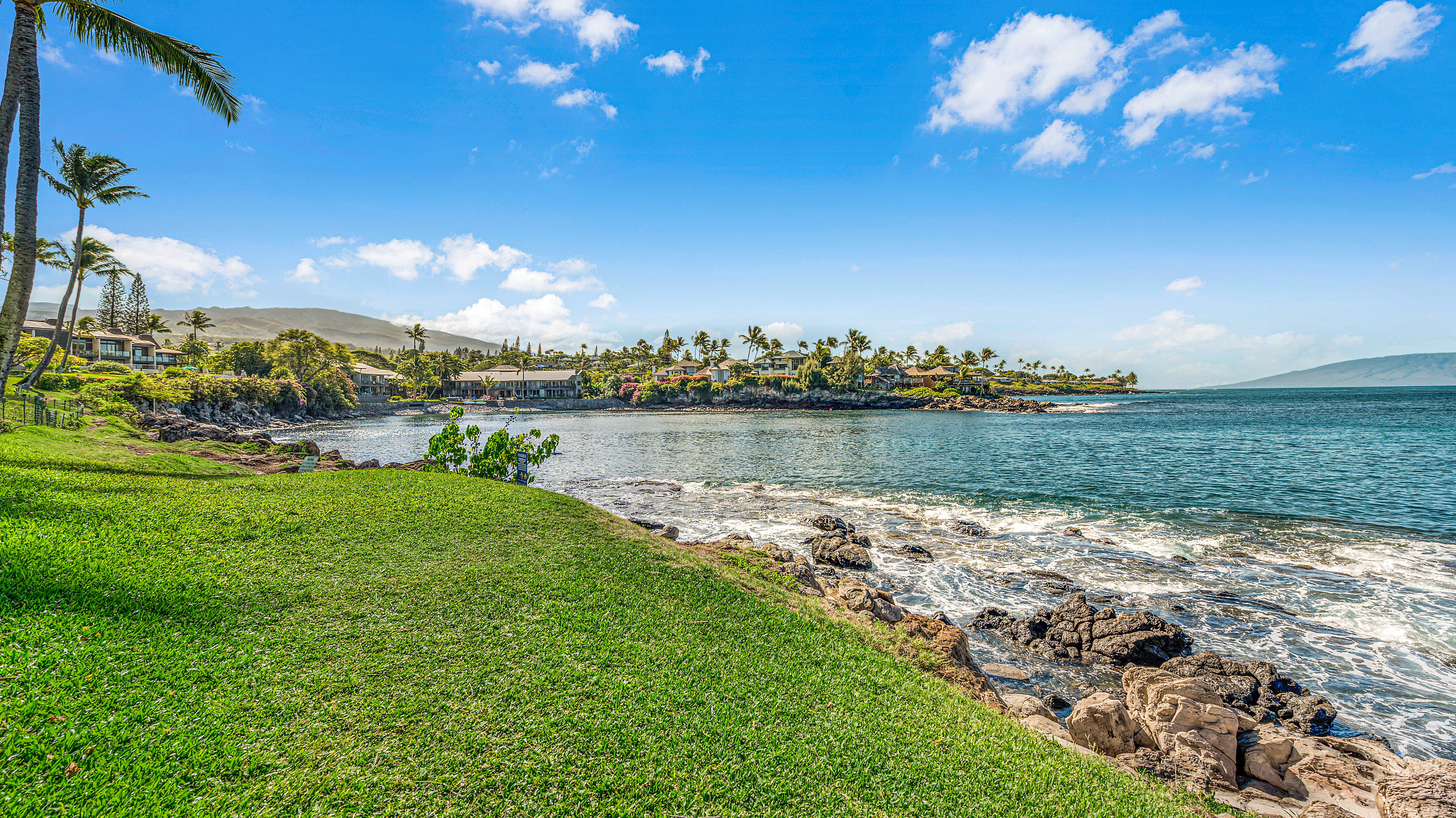 Napili Bay with calm turquoise water and palm trees