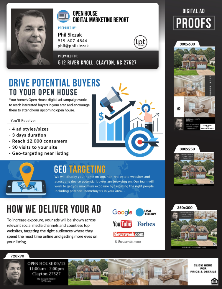 Marketing plan for the 512 River Knoll listing
