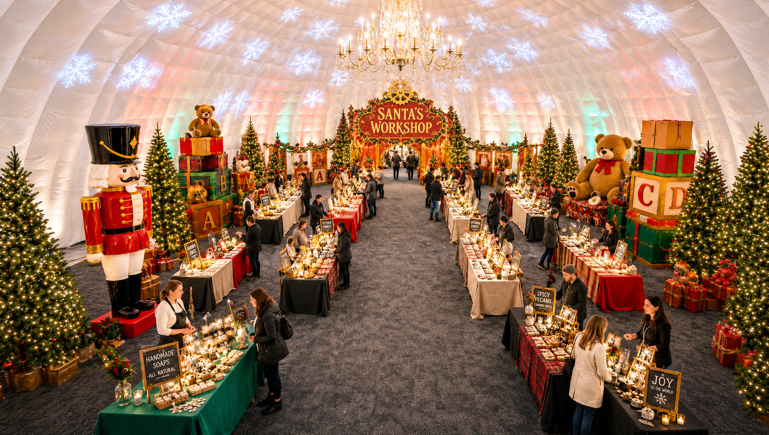 A scene from the JOIE 2026 holiday experience at Callanwolde