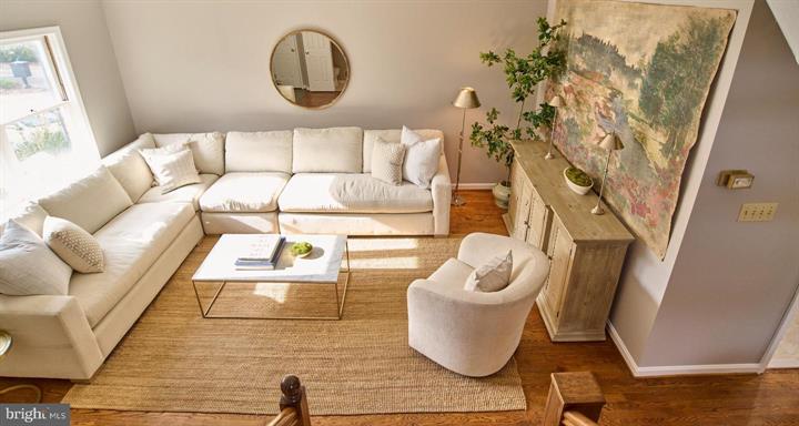 Living room at 641 N Abingdon St Arlington Virginia after professional staging