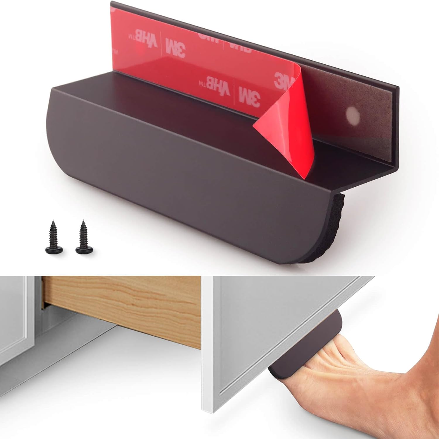 1-Pack Under Cabinet Foot Pull for Trash Drawer