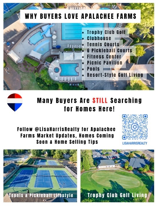 Apalachee Farms community amenities and buyer demand overview flyer by Lisa Harris