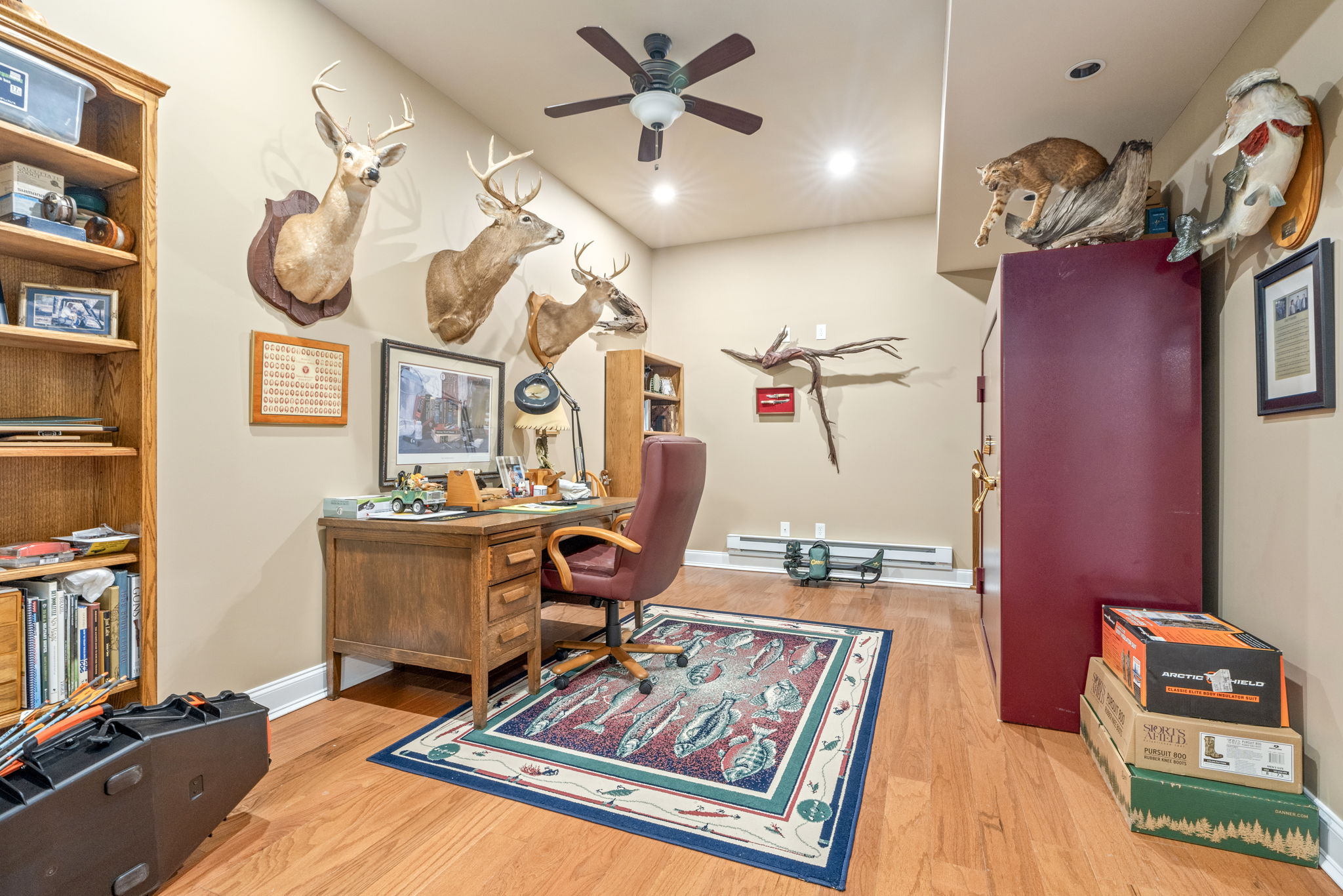 Den with comfortable seating area