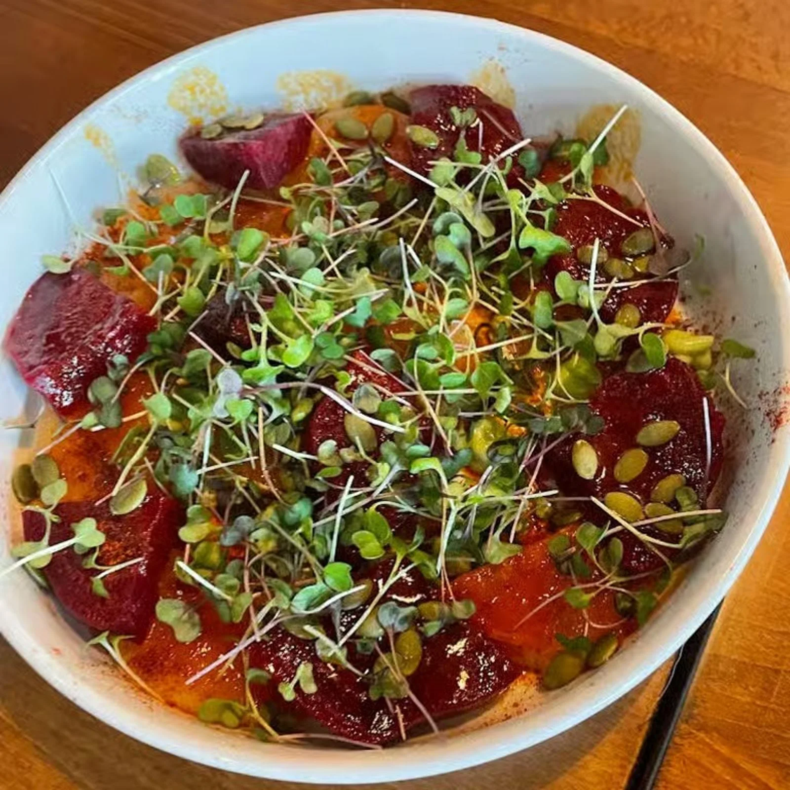 Beet salad at Comida SRQ in Sarasota, photographed by Kim Donahue