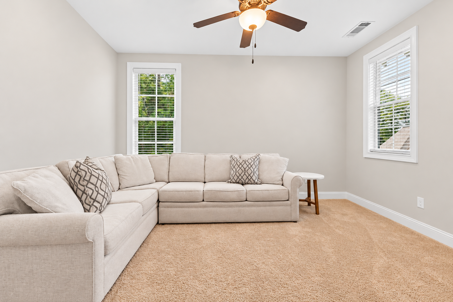 Bright minimal living room at 1537 Dartmouth Dr, Auburn AL