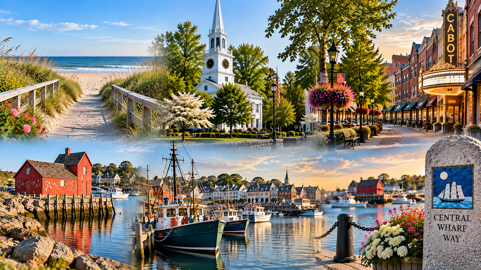 Map of North Shore towns and communities on Massachusetts Bay