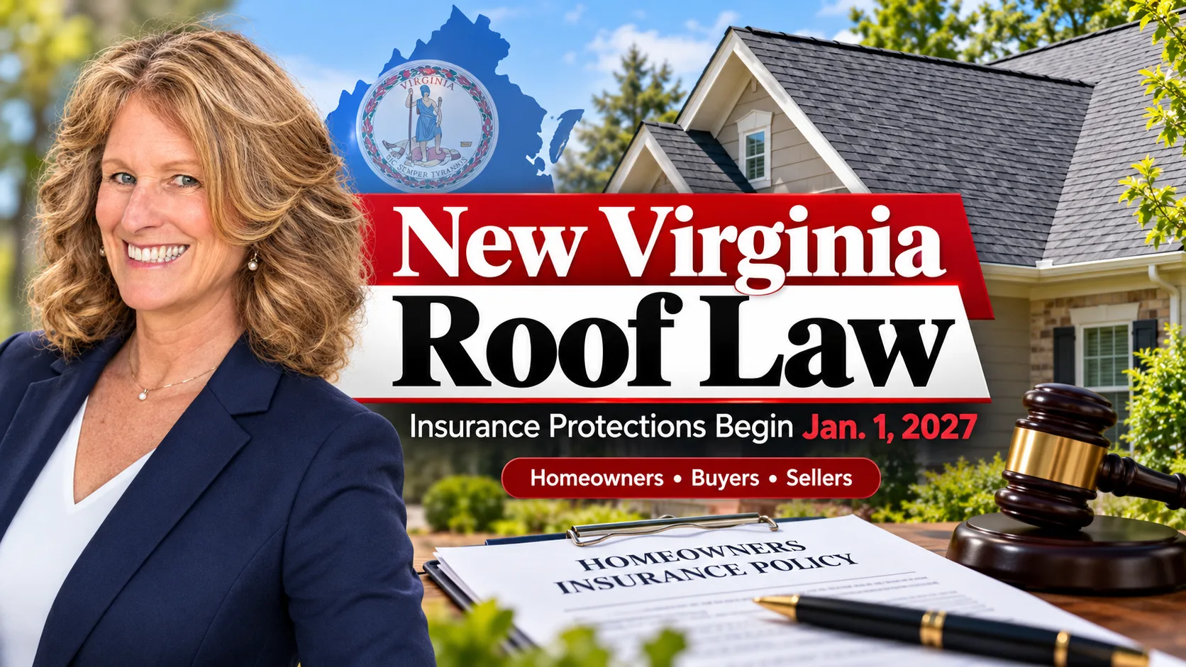 New Virginia roof law insurance protections begin January 1, 2027 for homeowners, buyers, and sellers
