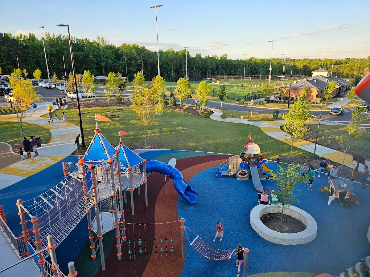 Pleasant Park in Apex, NC - a 92-acre destination campus with sports fields, playgrounds, and trails