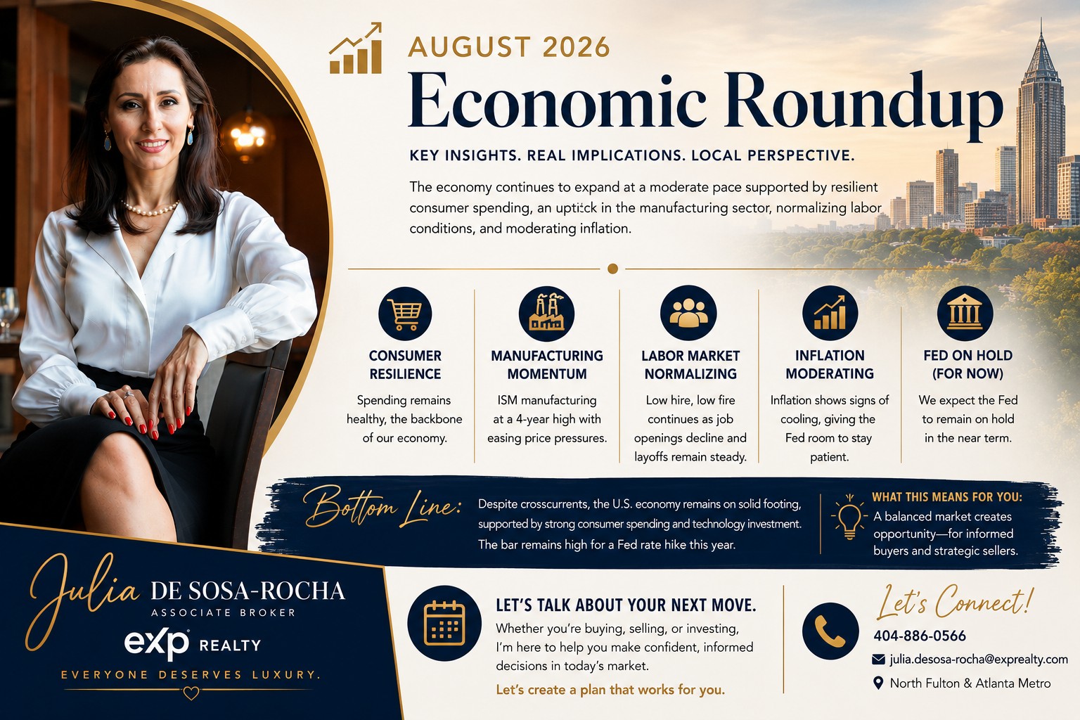 August 2026 economic roundup graphic