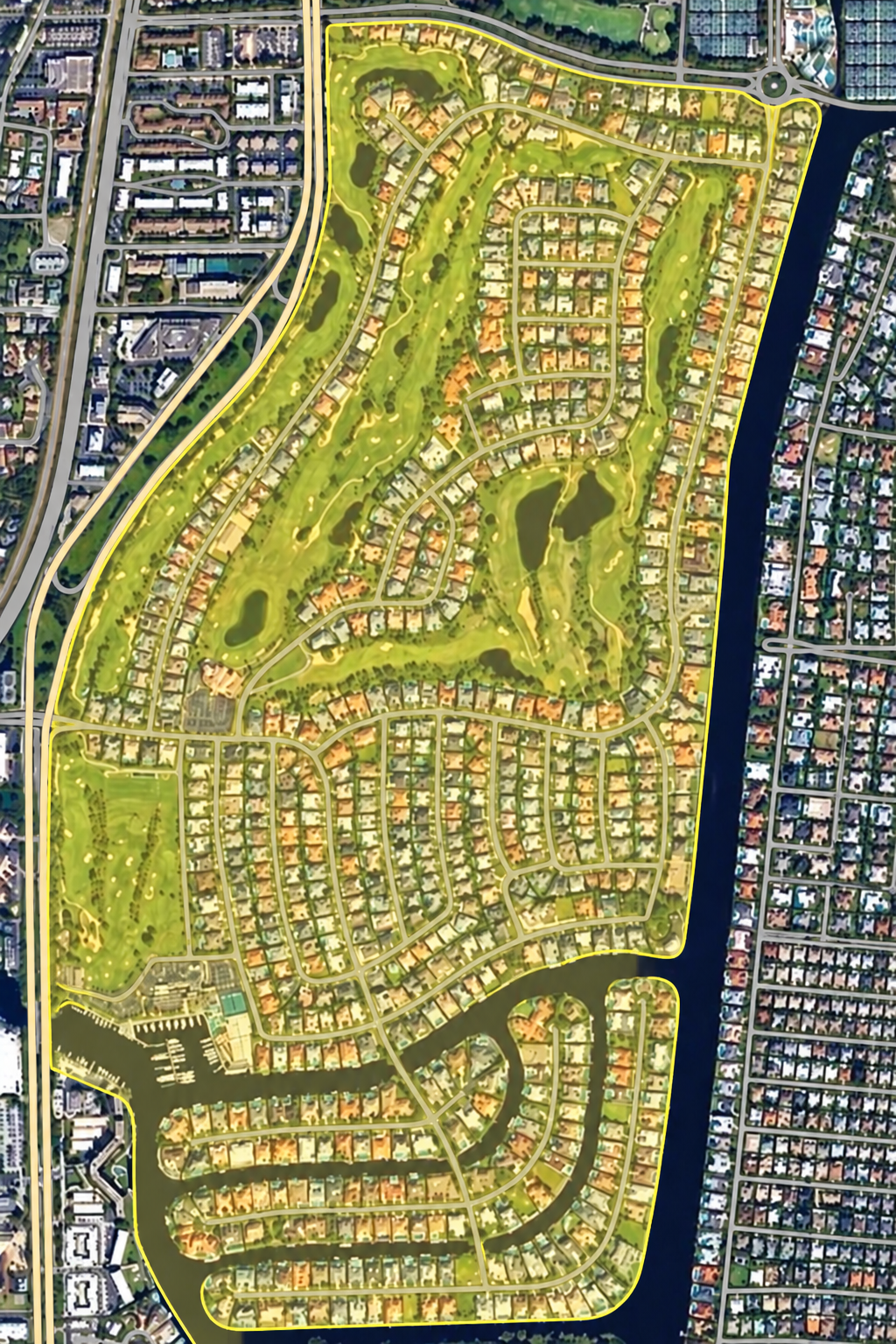 Map of Royal Palm Yacht & Country Club, Boca Raton