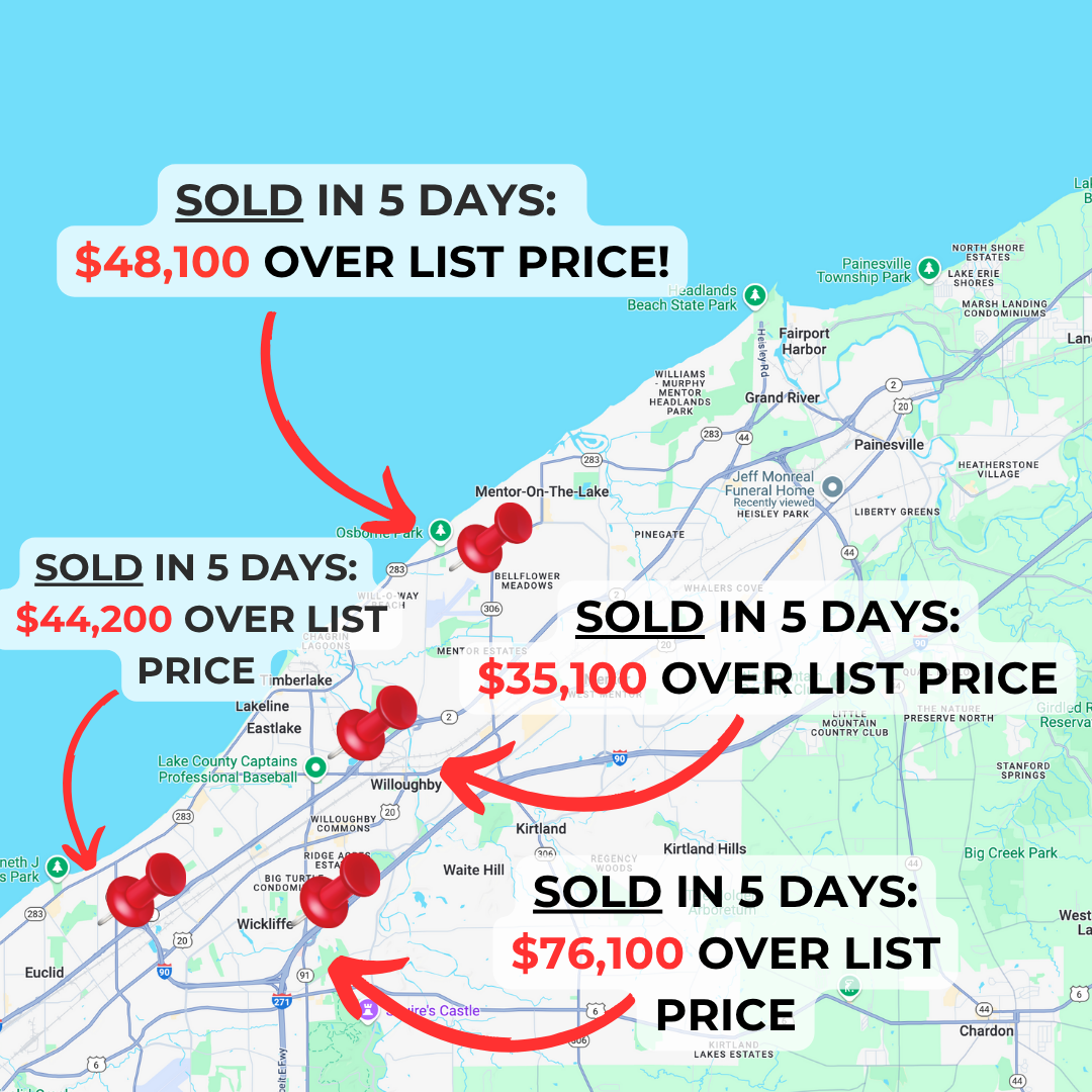 Map showing why Northeast Ohio is one of the best markets for selling a home that needs work