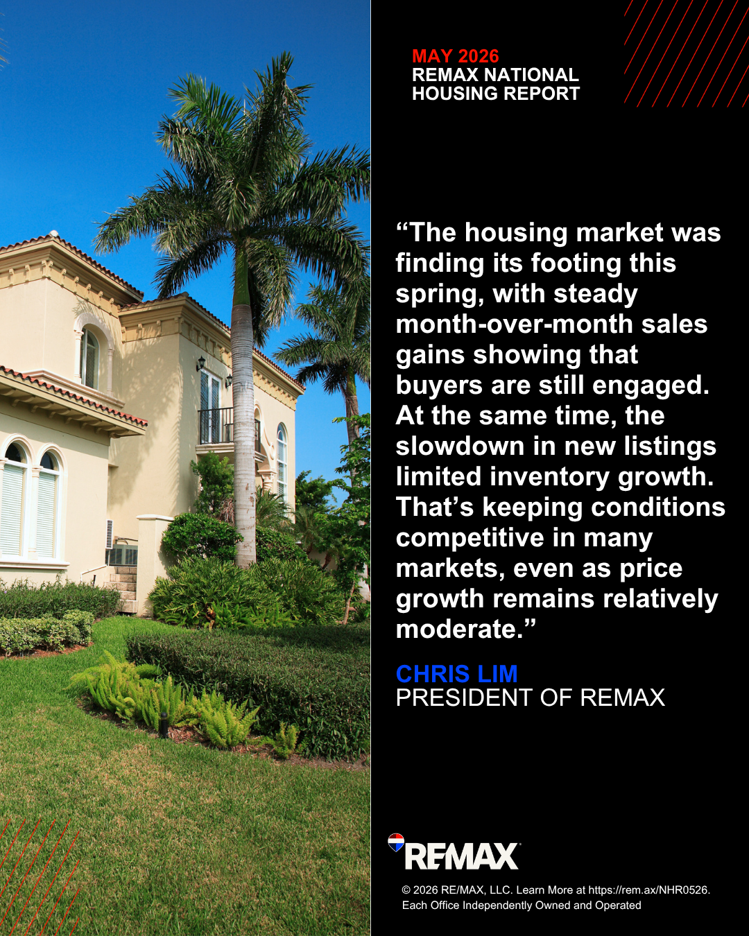 Chris Lim quote from REMAX President about the housing market finding its footing in spring 2026