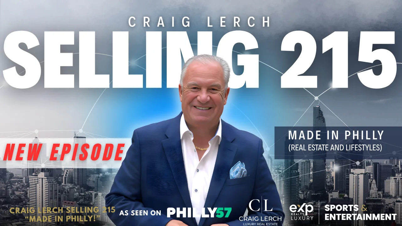 Selling 215 — Philly & The Burbs Real Estate Show promotional graphic featuring Craig Lerch