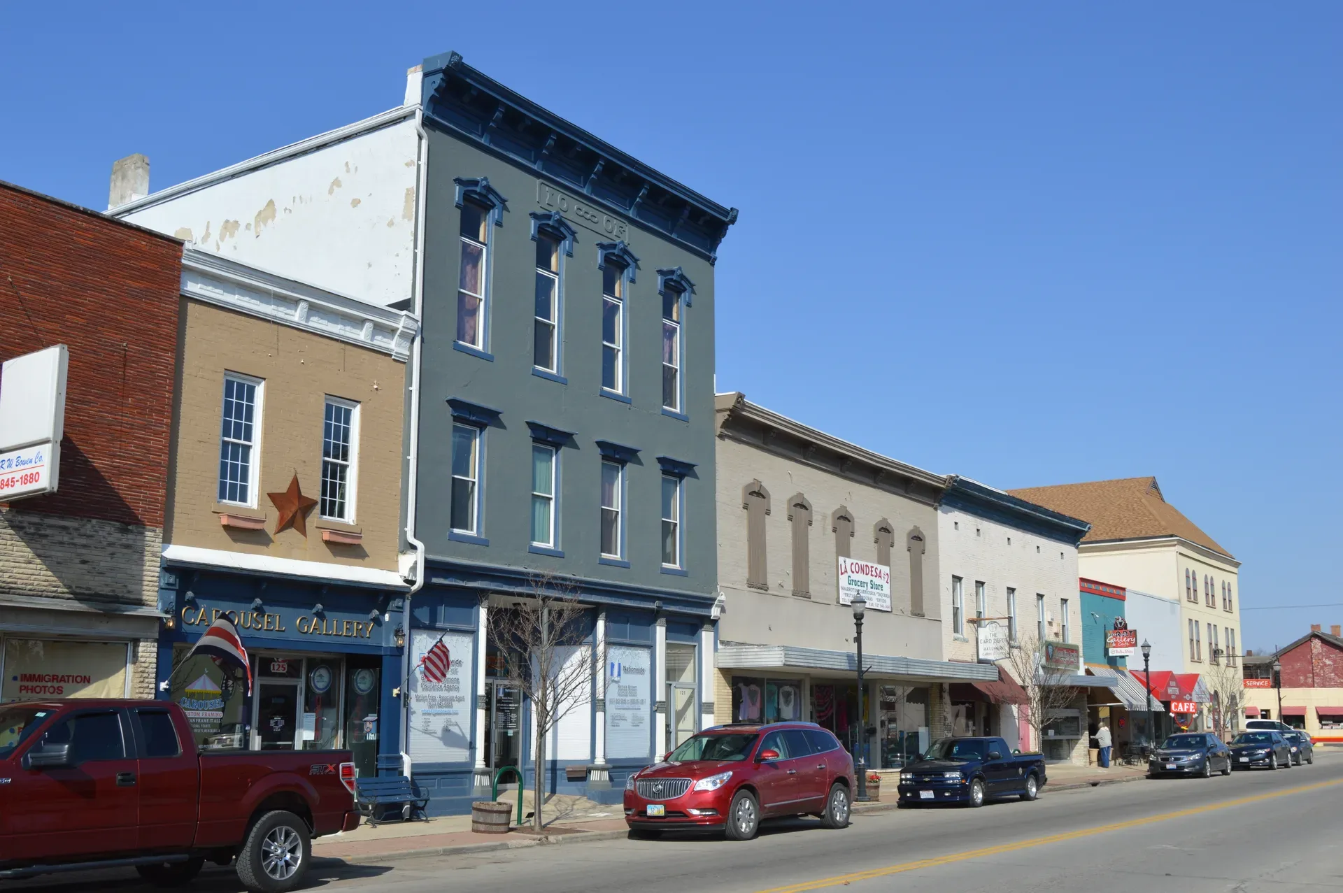 Historic Main Street in New Carlisle, Ohio
