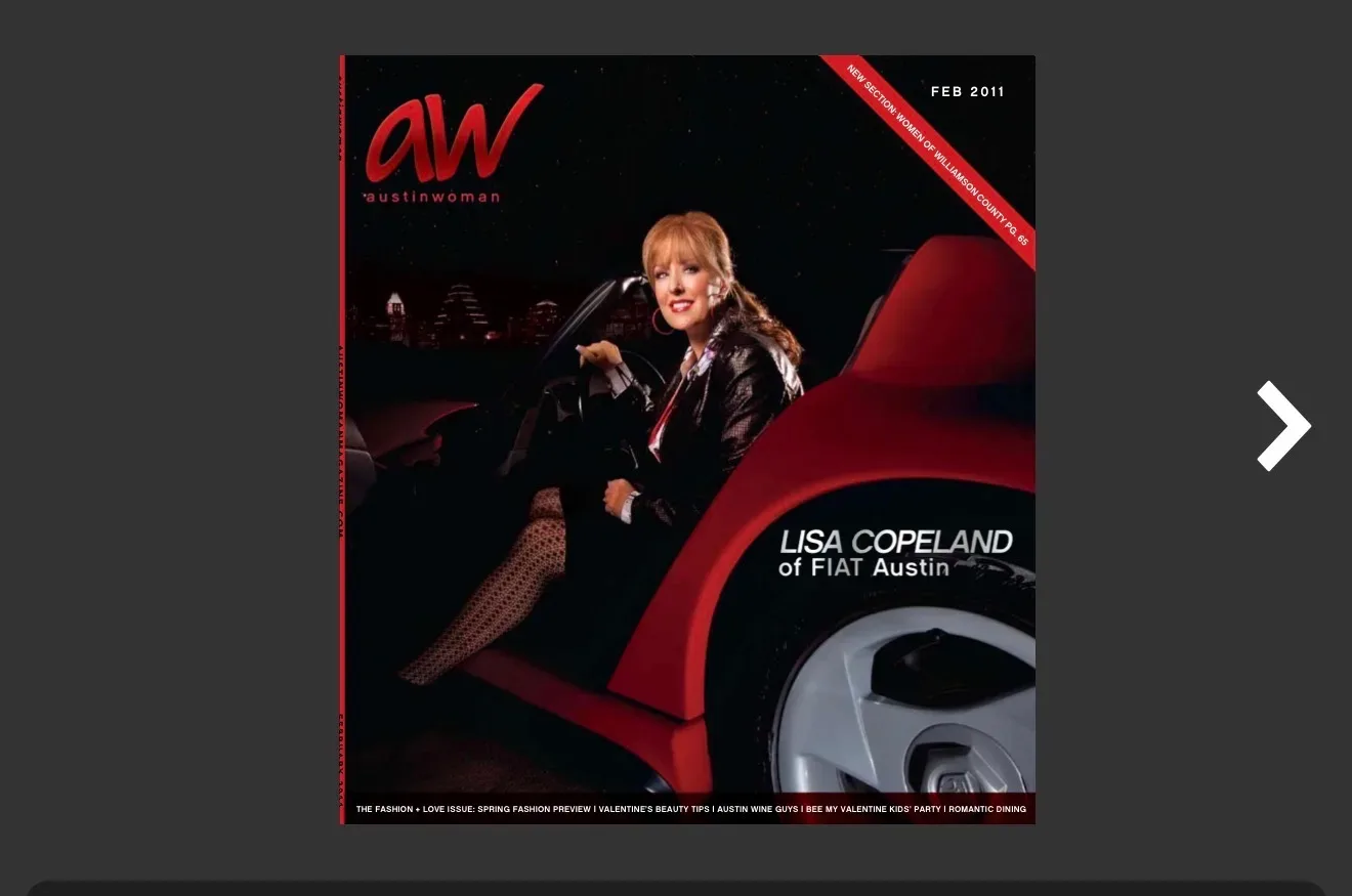 Austin Woman Magazine Cover featuring Lisa Copeland