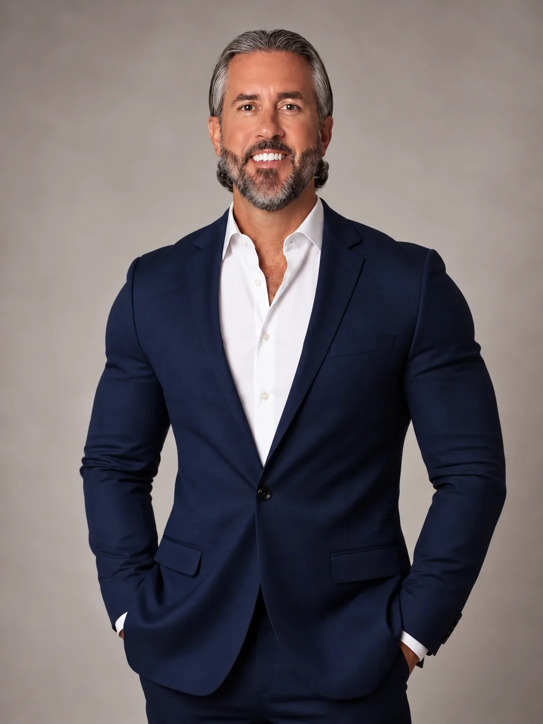 Russell O'Brien in a navy suit, REALTOR with One Path Realty