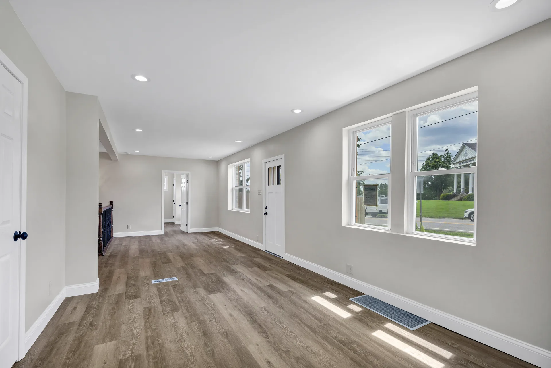 Open living room with natural daylight