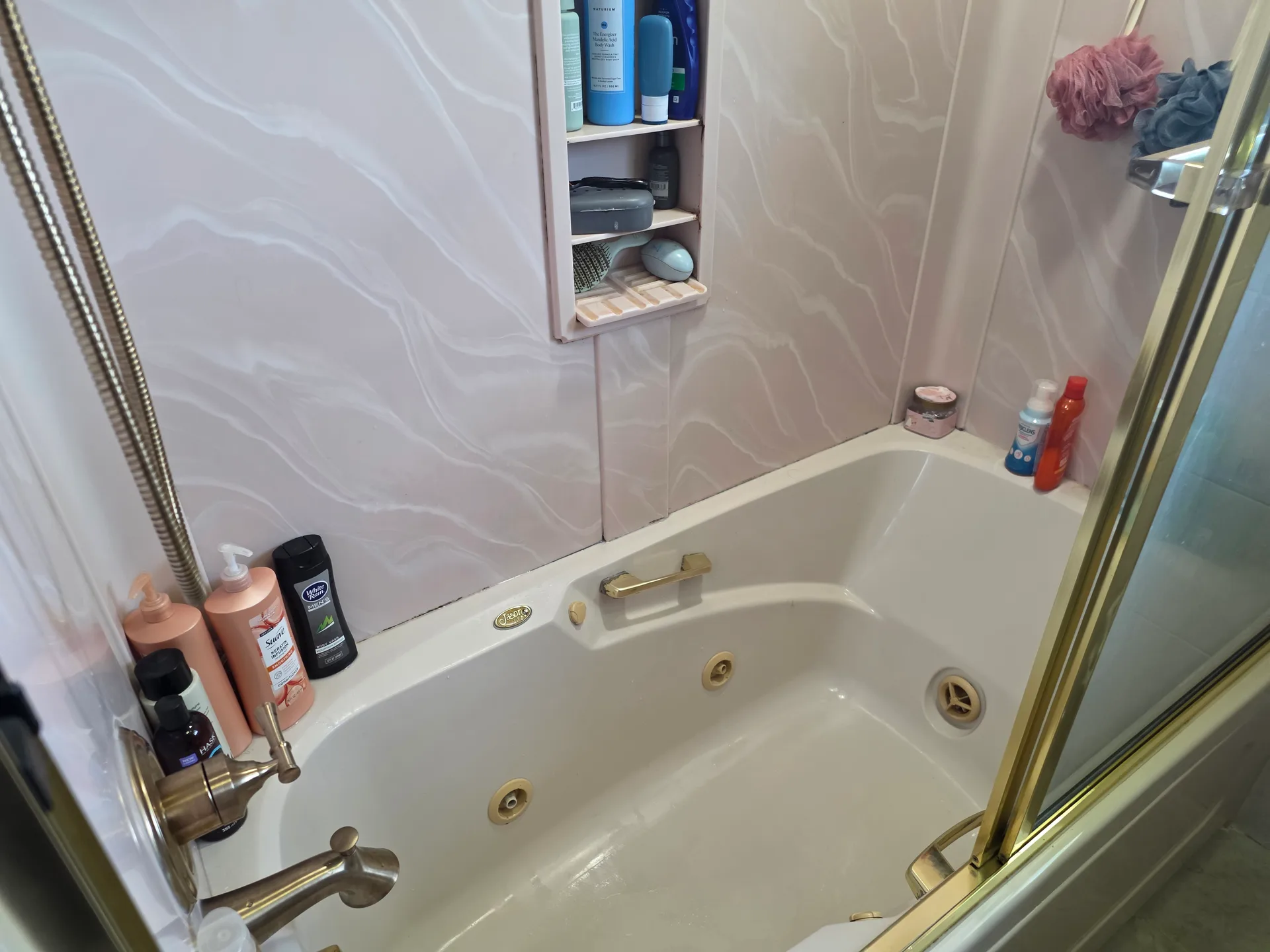 Bathroom with a jetted tub
