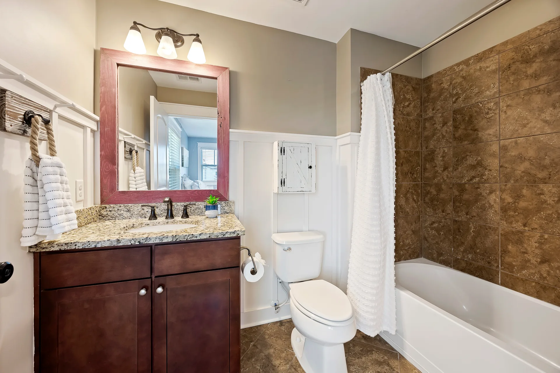 Guest Bathroom with Shiplap at 32 Hackney Pony Lane, Hilton Head Island SC