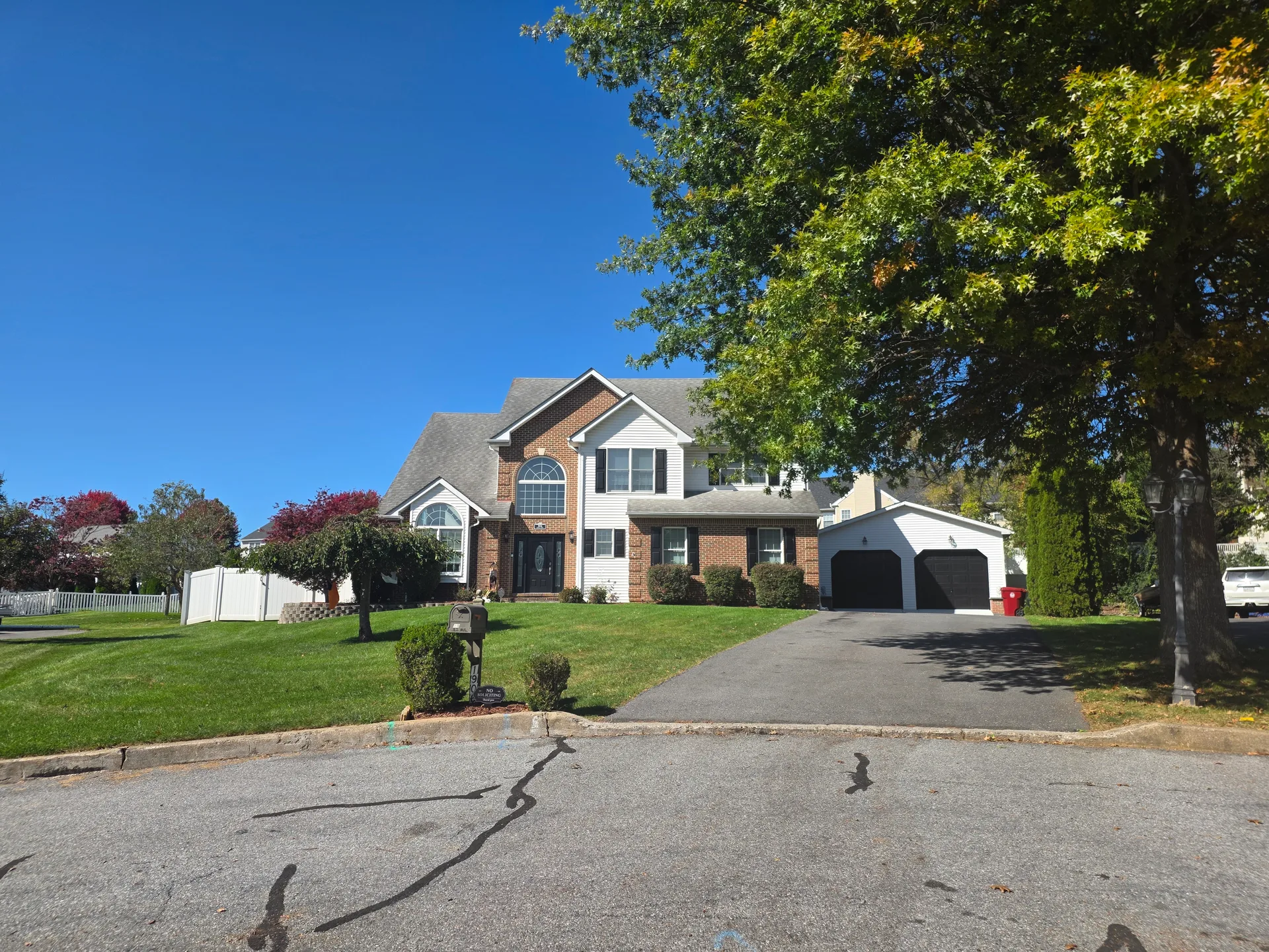 Colonial facade at 1906 Grouse Court on a quiet cul-de-sac in Forks Township, PA