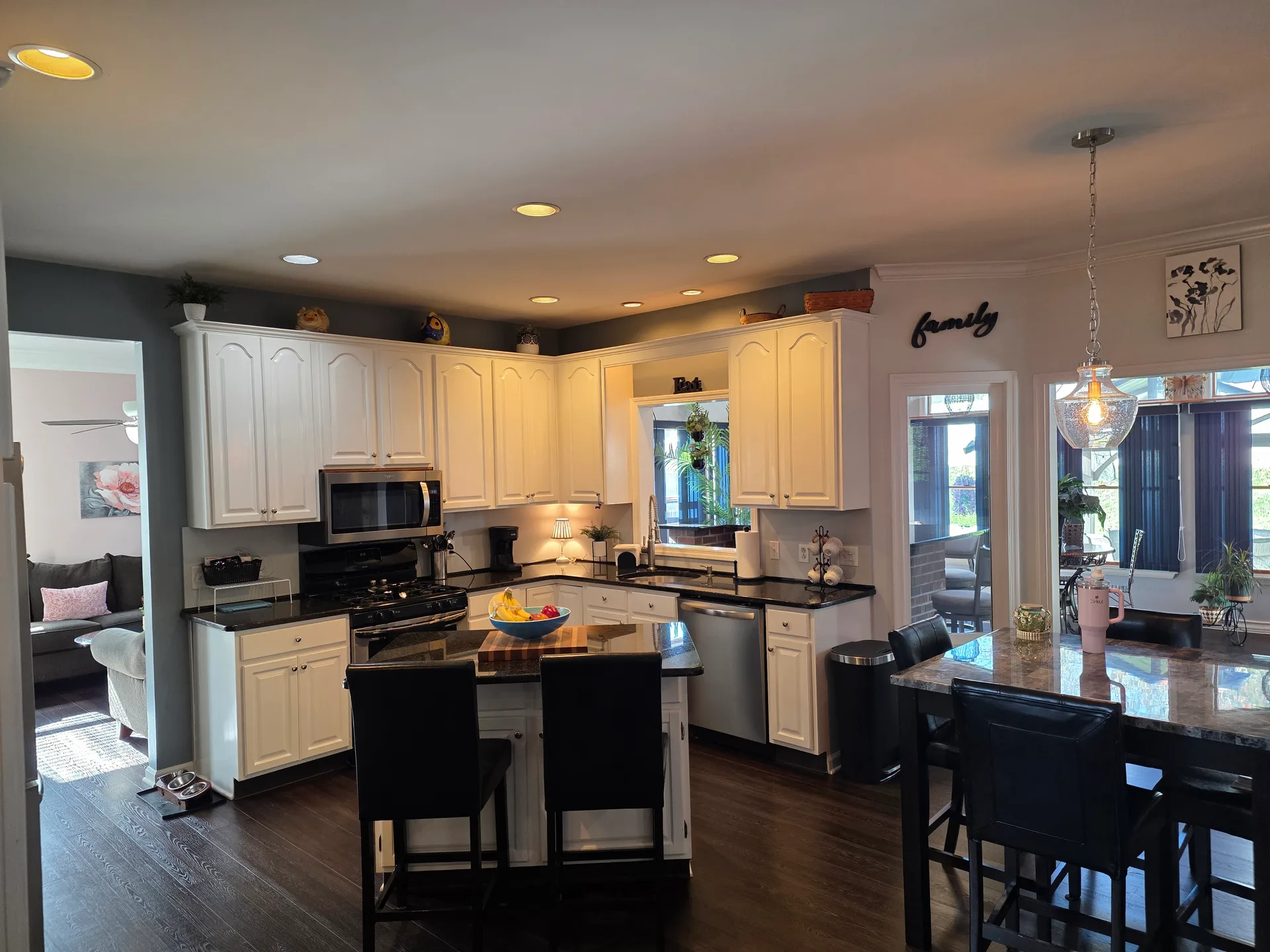 Kitchen with white cabinets at 1906 Grouse Court, Forks Township PA