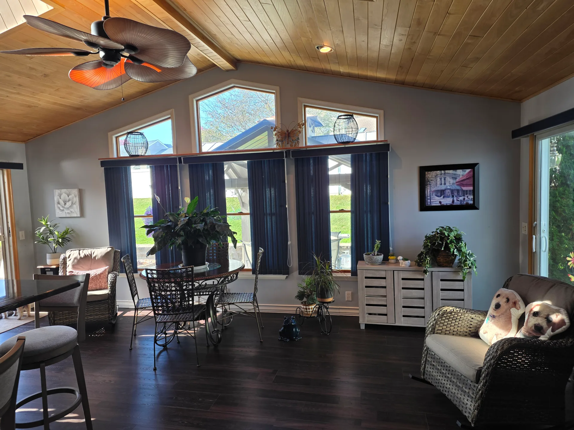 Sun-filled great room with angled windows at 1906 Grouse Court, Forks Township PA